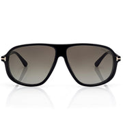 Tom Ford Women Pilot Frame Shine Black Sunglasses