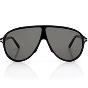 Tom Ford Men Mask Frame Shiny Matte Black Sunglasses