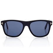 Tom Ford Men Round Square Frame Shiny Black Sunglasses