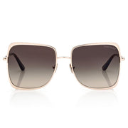 Tom Ford Women Square Frame Rode Gold Sunglasses