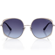 Tom Ford Women Round Frame Silver Sunglasses