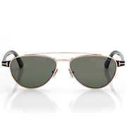 Tom Ford Men Irregular Frame Metallic Gold Sunglasses