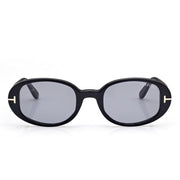 Tom Ford Women Oval Frame Black Sunglasses