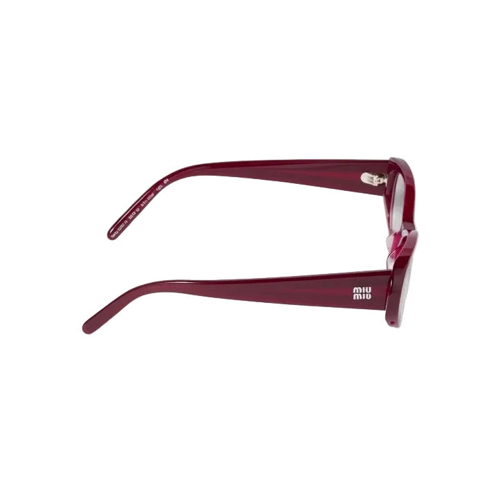 Miu Miu Women Vedette Oval Cut-Out Blue-ray Transparent Sunglasses