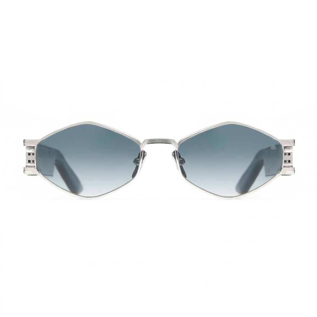 Maybach The Driver II (DRI-02) Men Palladium Titanium / Cognac Tortoise Buffalo Horn Sunglasses 