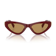 Miu Miu Women MU B11SU Cat-Eye Opal Burgundy / Brown Sunglasses