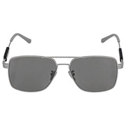 Balenciaga Men Tag BB0116SA Matte Grey / Grey Double-Bridge Square Aviator Sunglasses