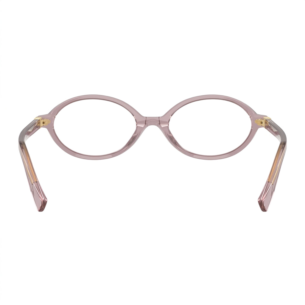Miu Miu Women Regard Oval Transparent Pink Optical Glasses