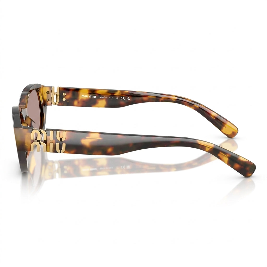 Miu Miu Women MU A03S Cat-Eye Havana / Violet Tint Sunglasses