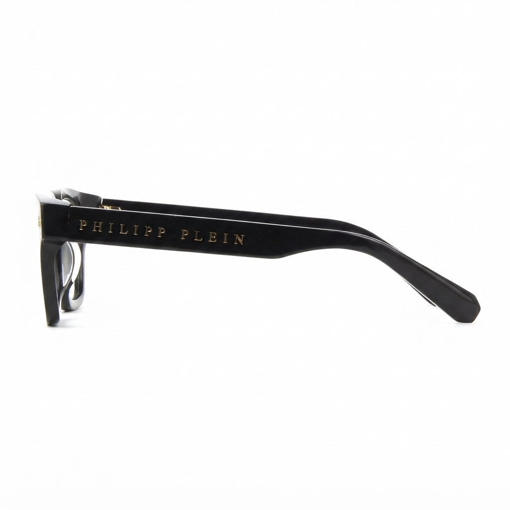 Philipp Plein Men's VPP055W Optical Shiny Black / Gold Eyeglasses