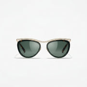 Chanel Women Cat-Eye Green Sunglasses