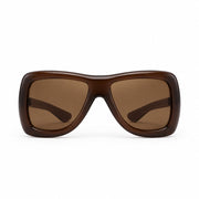 Saint Laurent Women SL 902 Howl Oversized Pillowed Transparent Brown Sunglasses