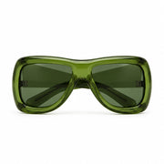 Saint Laurent Women SL 902 Howl Oversized Pillowed Transparent Green Sunglasses