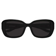 Balenciaga Women BB0508SK Everyday Rectangular Black / Silver Sunglasses