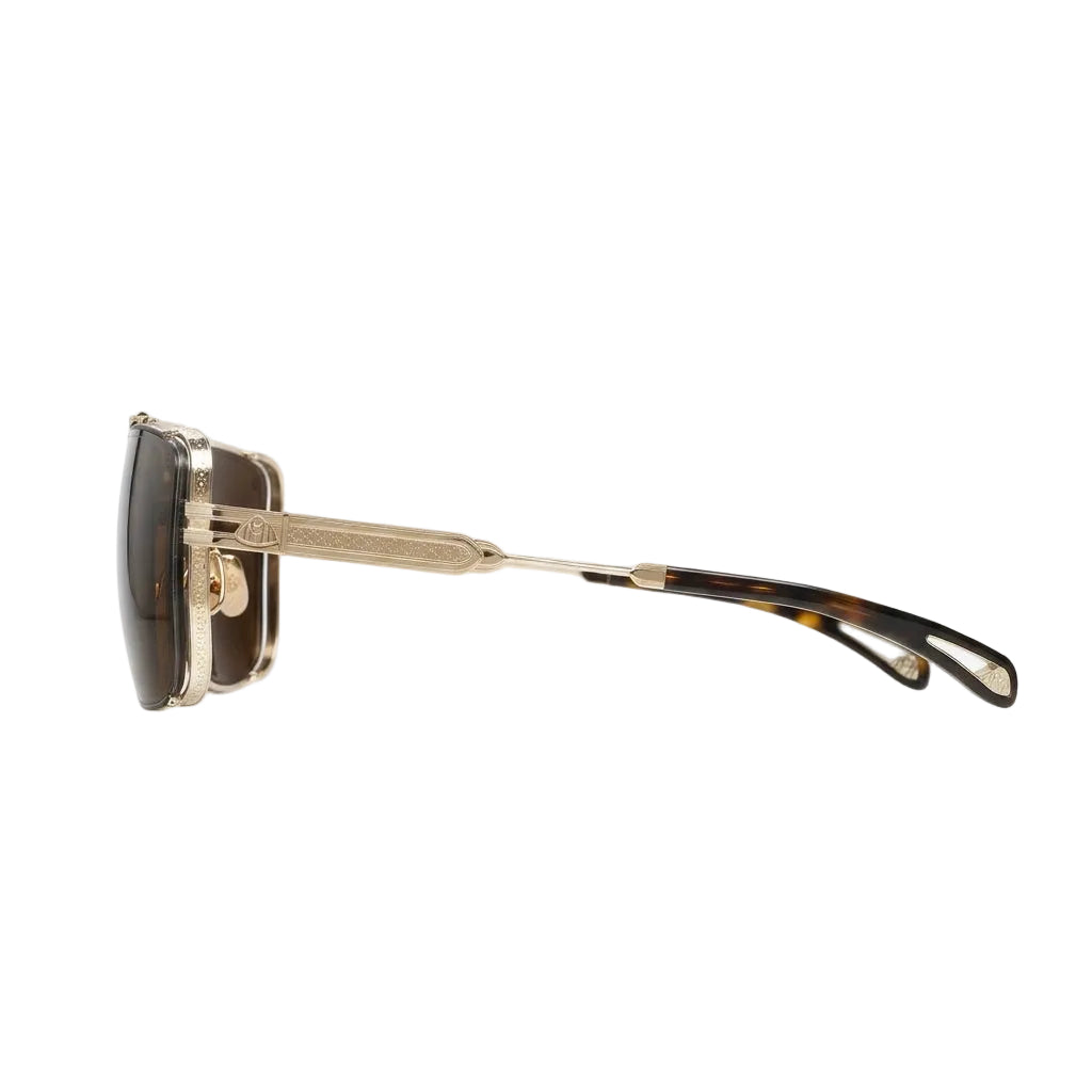 Maybach THE DAWN I Unisex Champagne Gold & Black Luxury Sunglasses