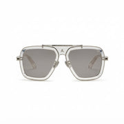 Philipp Plein Men's SPP109V (P79F) Navigator Crystal / Silver Sunglasses
