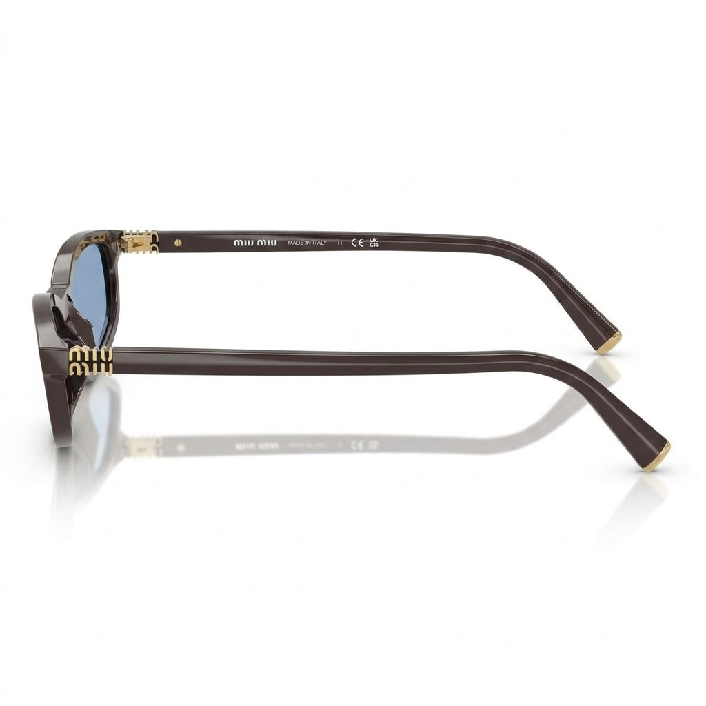 Miu Miu Regard SMUA06 Women Brown / Light Blue Sunglasses