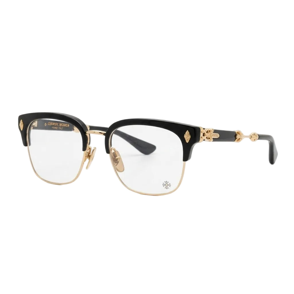 Chrome Hearts Unisex Evagilist Black & Gold Gothic Eyewear