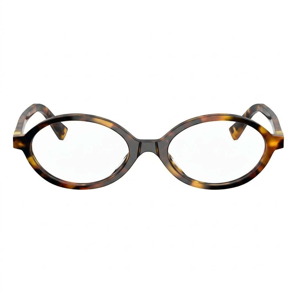 Miu Miu Women Regard Oval Honey Tortoiseshell Optical Glasses