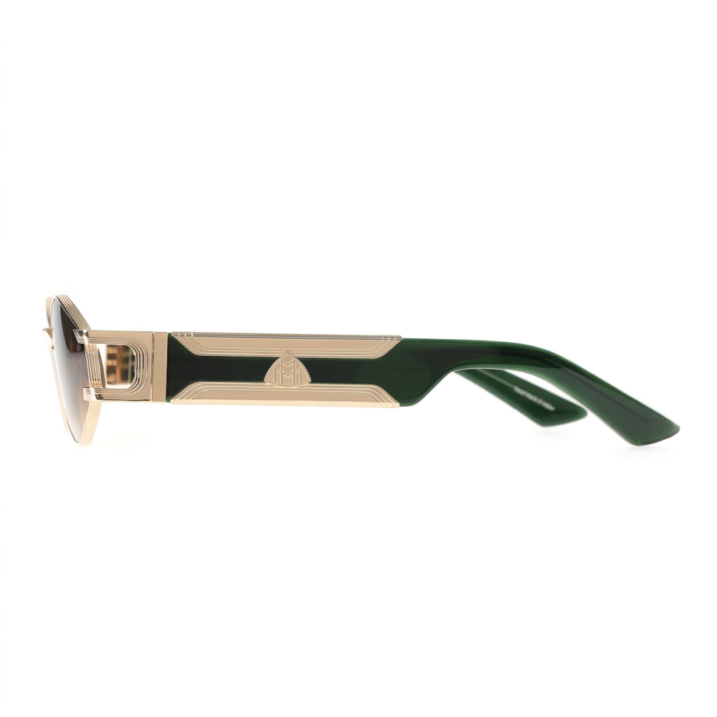 Maybach The Driver II (DRI-02) Men 22K Mellow Gold / Light Bronze Gradient Sunglasses