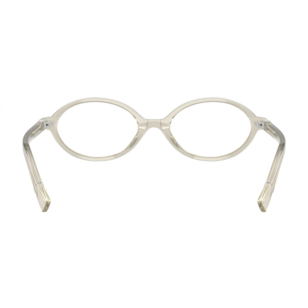 Miu Miu Women Regard Oval Transparent Grey Optical Glasses