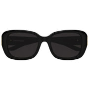 Balenciaga Women BB0508SK Everyday Rectangular Black / Gold Sunglasses