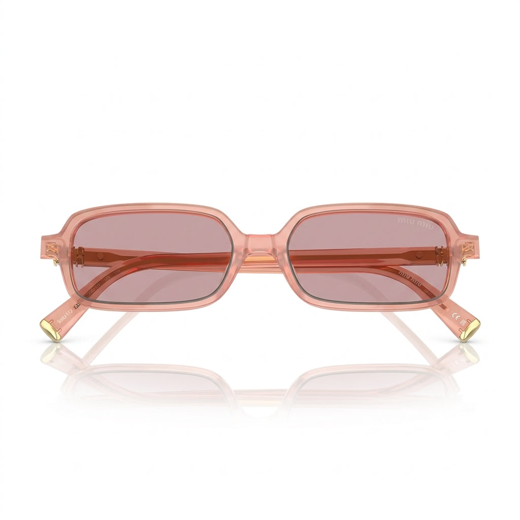Miu Miu Regard MU 11ZS Women Rectangular Opaline Pink / Pink Sunglasses
