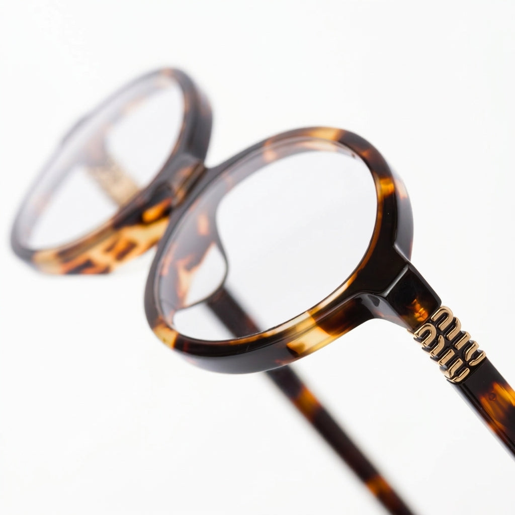 Miu Miu Regard Women Oval Blue-Ray Transparent Sunglasses
