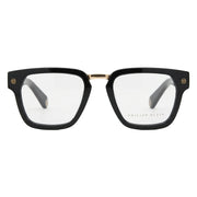 Philipp Plein Men's VPP055W Optical Shiny Black / Gold Eyeglasses