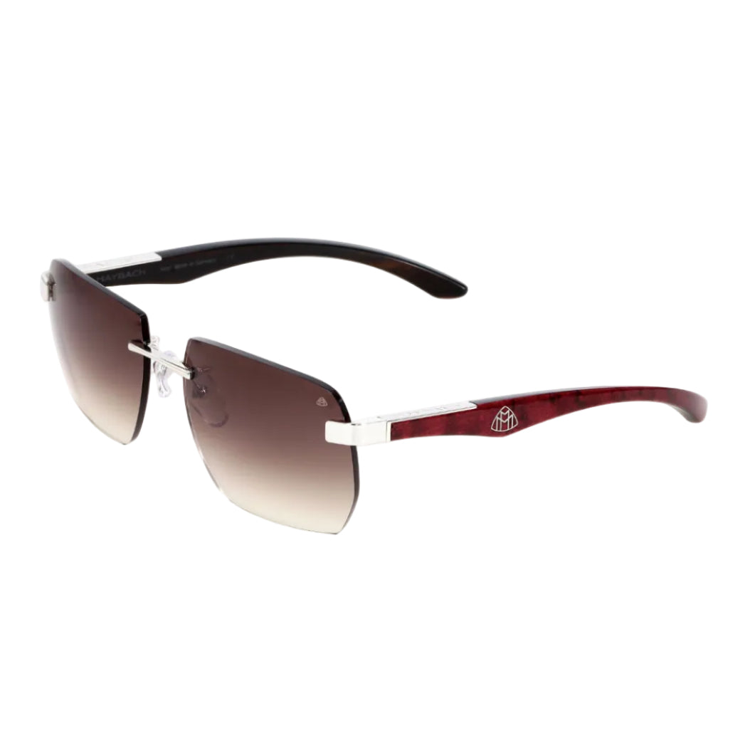 Maybach The Artist Sun I Men / Unisex Platinum Titanium / Chocolate Brown Gradient Sunglasses