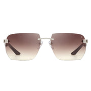 Maybach The Artist Sun I Men / Unisex Platinum Titanium / Chocolate Brown Gradient Sunglasses