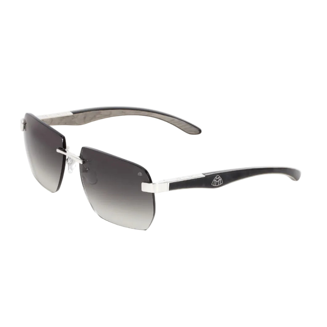 Maybach The Artist Sun I Men / Unisex Platinum Titanium / Blue-Grey Gradient Sunglasses