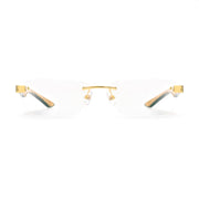 MAYBACH The Artist III Unisex Luxury 24K Gold / Bordeaux Red Eyeglasses 
