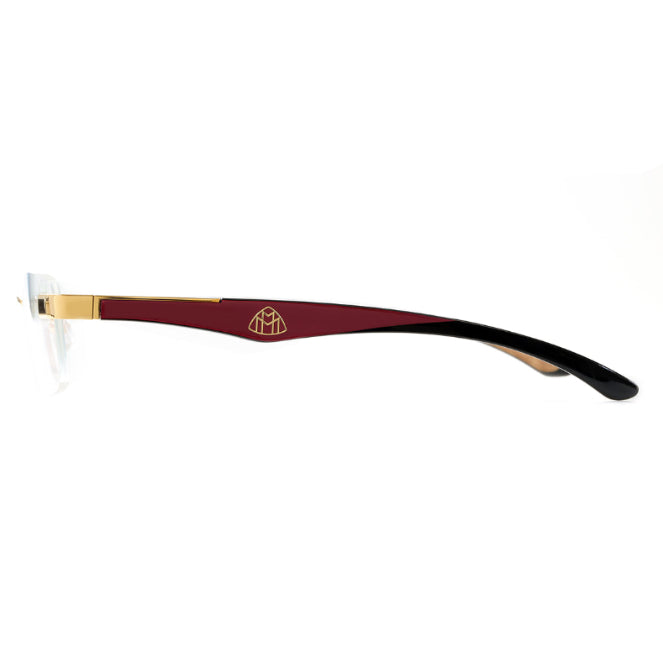 MAYBACH The Artist III Unisex Luxury 24K Gold / Bordeaux Red Eyeglasses