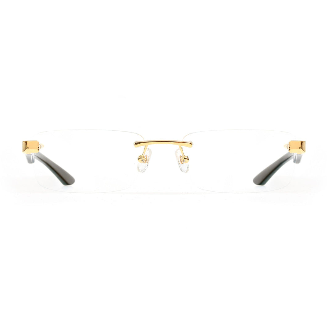 MAYBACH The Artist III Unisex Luxury 24K Gold / Emerald Buffalo Horn Eyeglasses 