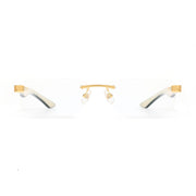 MAYBACH The Artist III Unisex Luxury 24K Gold / Camphor Burr Eyeglasses 