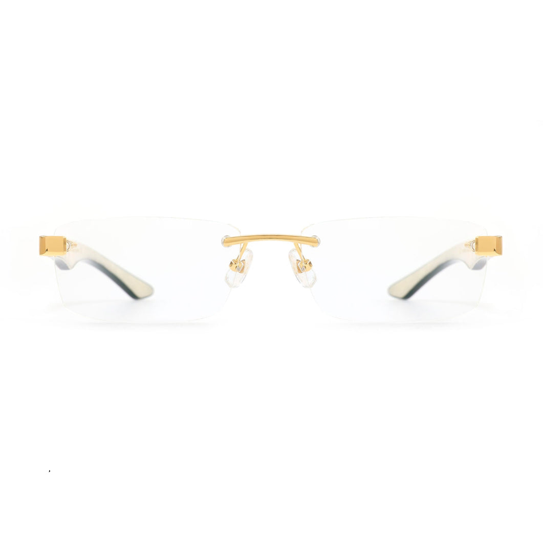 MAYBACH The Artist III Unisex Luxury 24K Gold / Camphor Burr Eyeglasses 