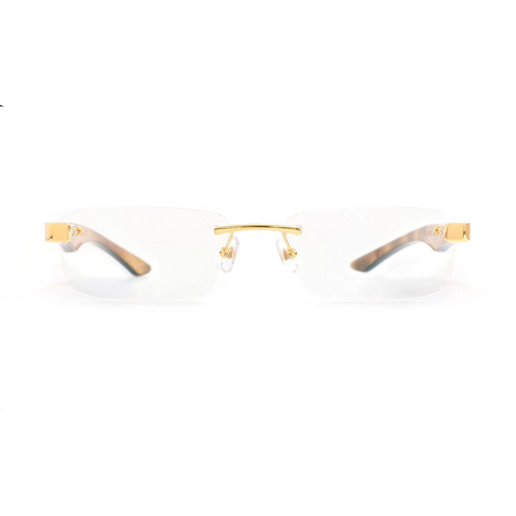 MAYBACH The Artist III Unisex Luxury 24K Gold / Dusty Lavender Madrone Eyeglasses 