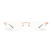 MAYBACH The Artist III Unisex Luxury 18K Rose Gold / Deep Teal Ocean Madrone Eyeglasses 