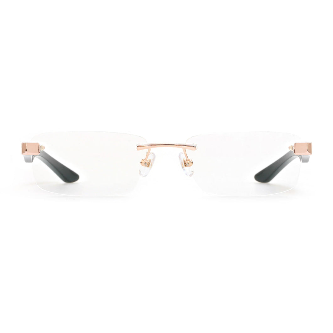 MAYBACH The Artist III Unisex Luxury 18K Rose Gold / Walnut Burr Eyeglasses 