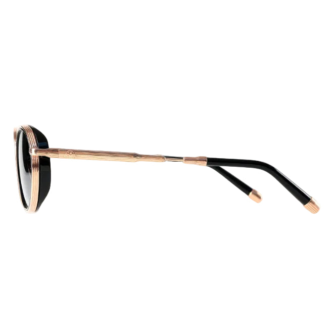MAYBACH The Boulevard II Unisex Luxury 18K Rose Gold / Black Sunglasses