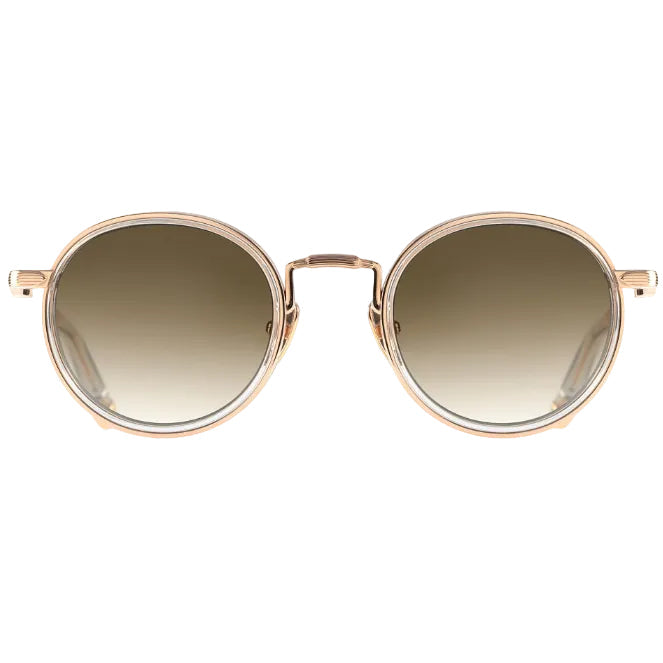 MAYBACH The Boulevard II Unisex 18K Rose Gold / Portland Grey Transparent Sunglasses