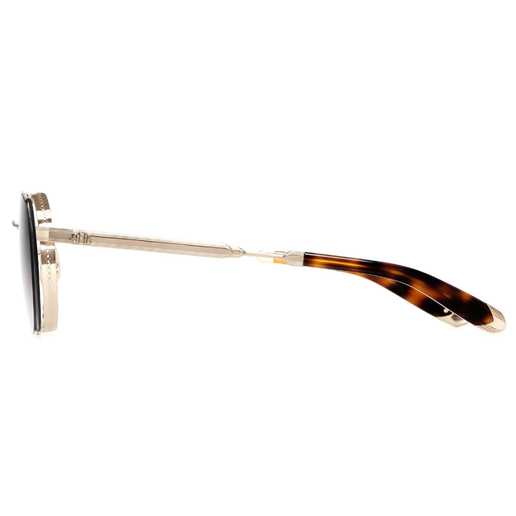 Maybach THE BOULEVARD I Unisex 14K Champagne Gold Titanium & Milky Tortoise Luxury Eyeglasses