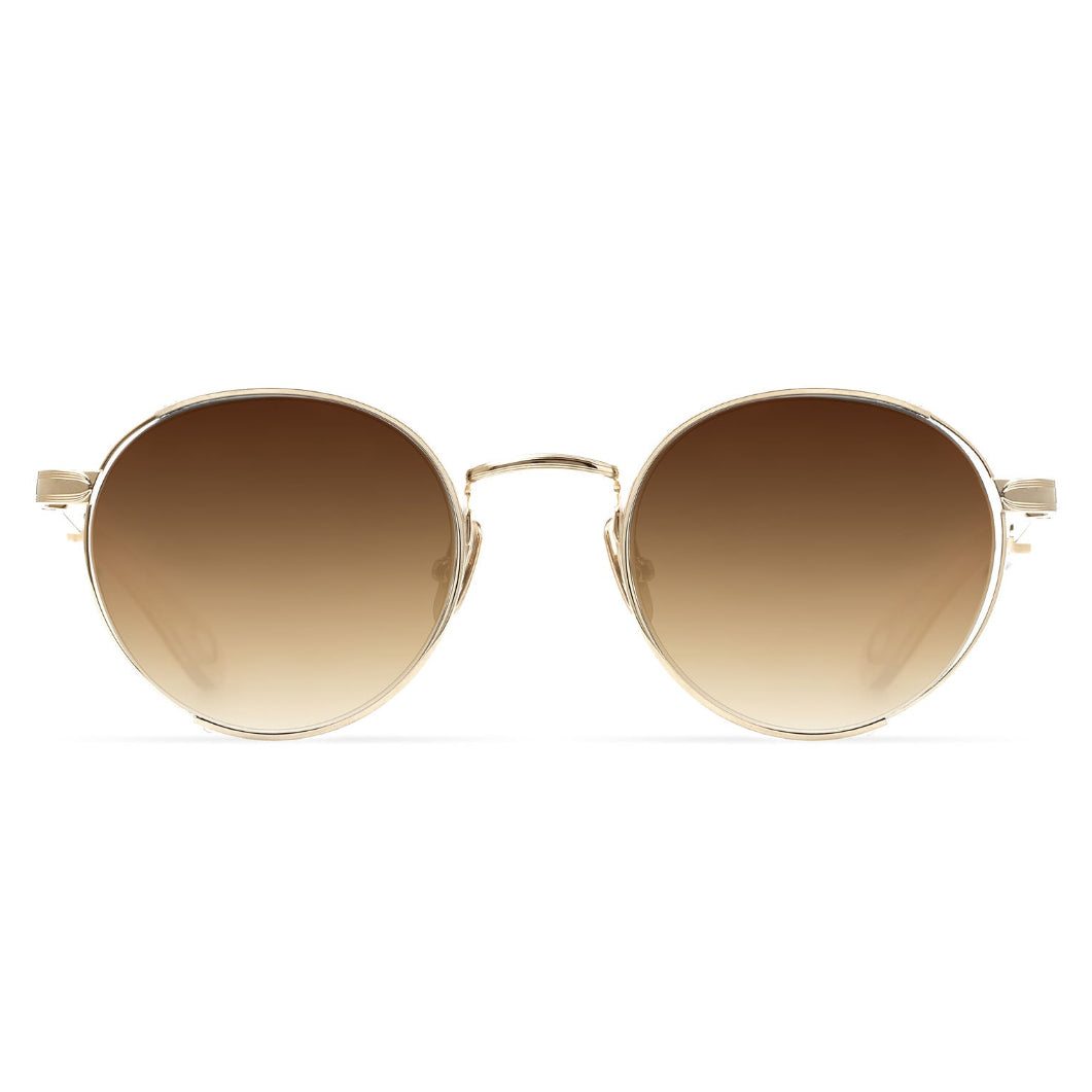 Maybach THE BOULEVARD I Unisex Champagne Gold & White Burr Wood Luxury Sunglasses