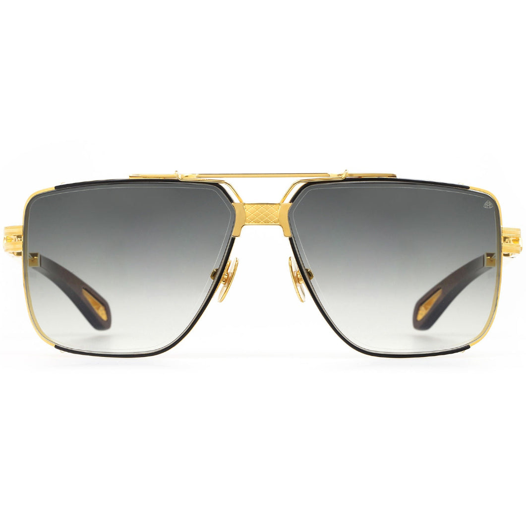 Maybach THE DAWN I Unisex 24K Champagne Gold & Blue/Grey Gradient Luxury Sunglasses