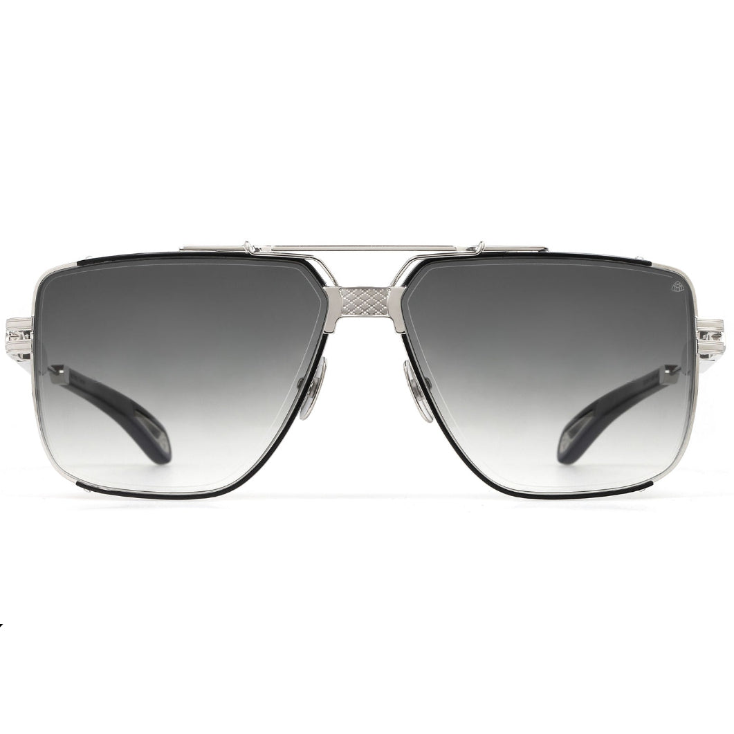 Maybach THE DAWN I Unisex Platinum Titanium Black/Blue-Grey Gradient Luxury Sunglasses