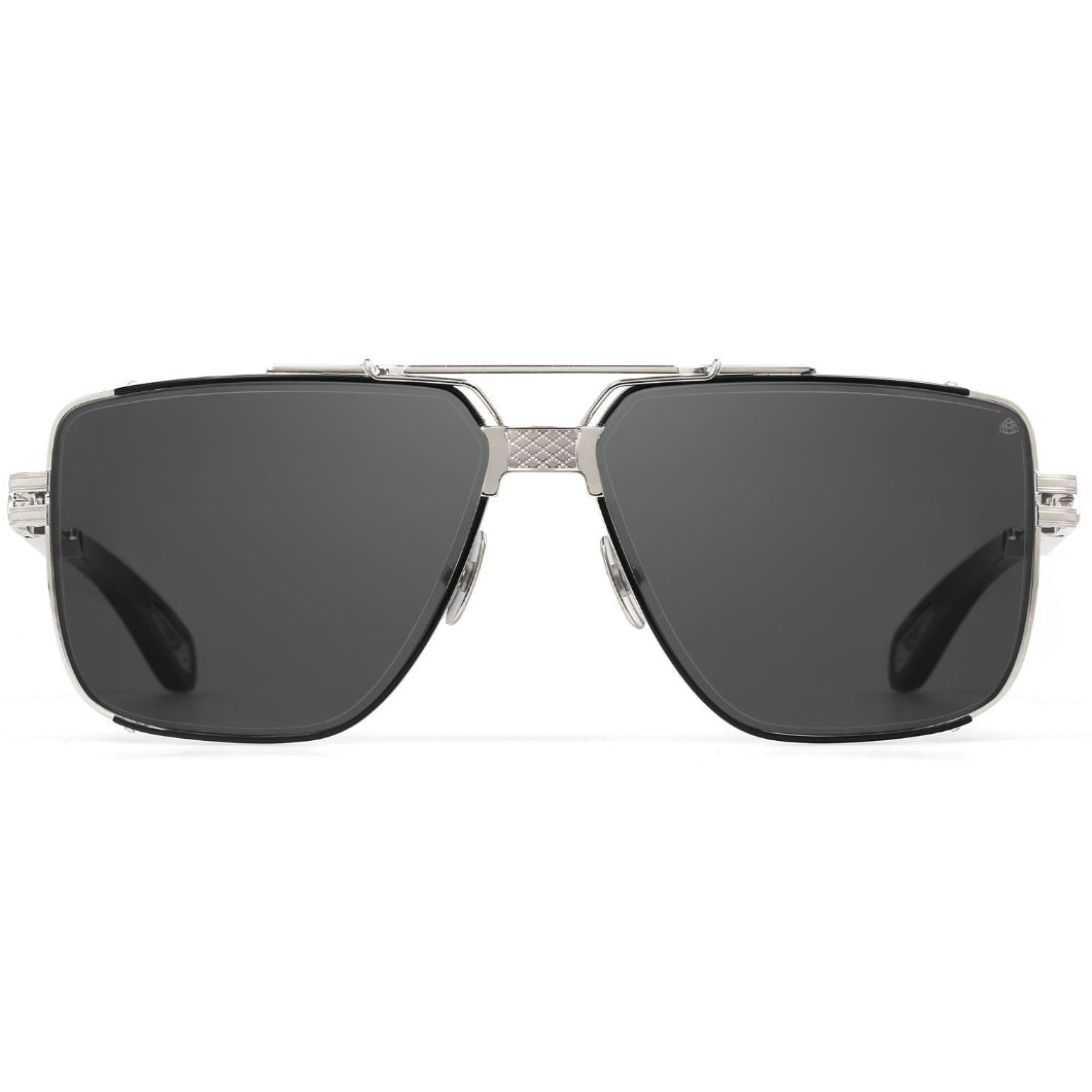 Maybach THE DAWN I Unisex Platinum Titanium Fango Wood Dark Grey Luxury Sunglasses