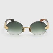 Maybach THE MAGIC II Unisex 22K Gold / Mother of Pearl Green Gradient Sunglasses 
