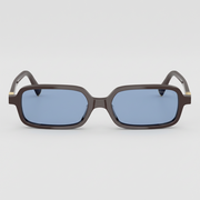 Miu Miu Regard  MU 11ZS Women Rectangular Moka / Light Blue Sunglasses 