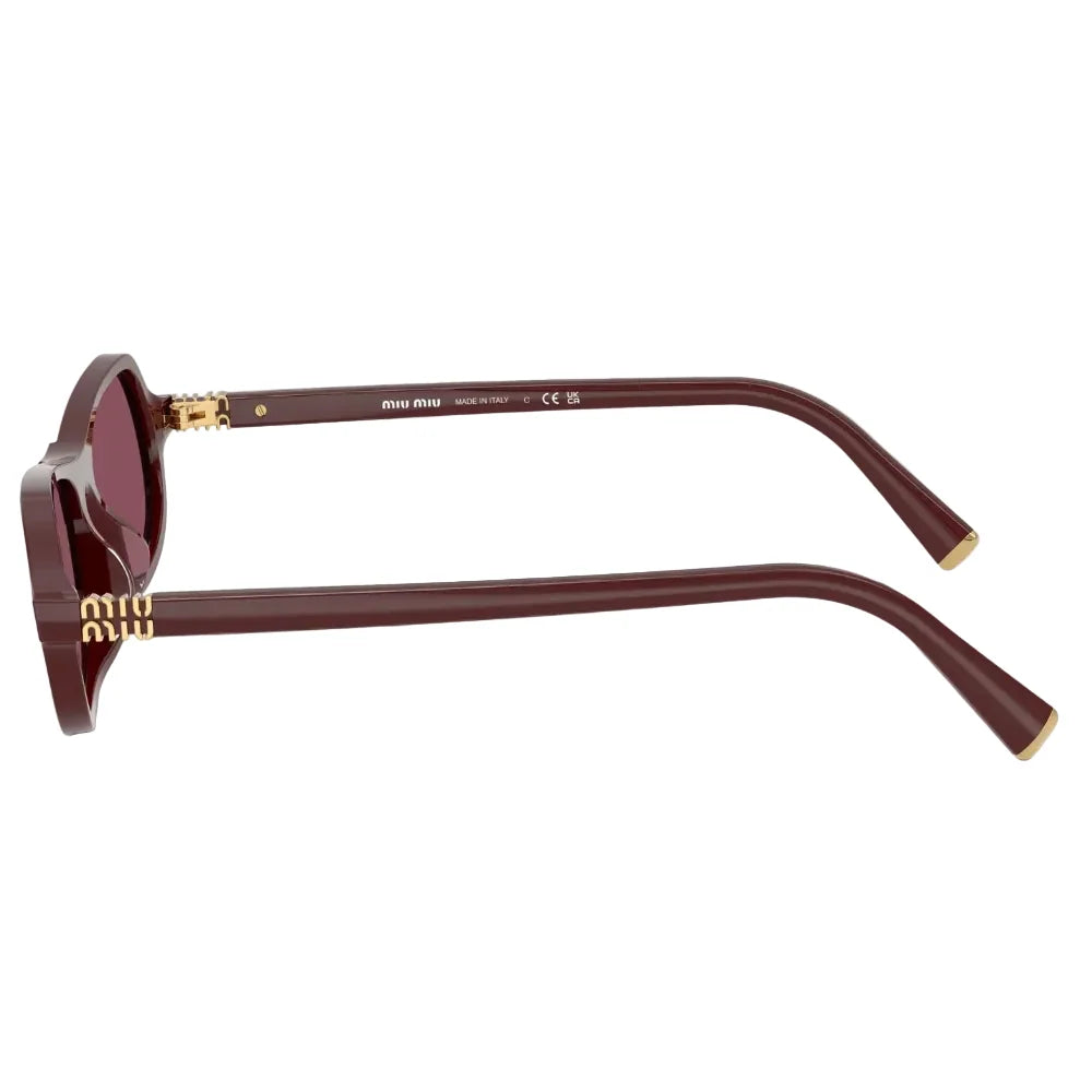 Miu Miu Women MU B10SU Irregular Cherry / Dark Violet Sunglasses